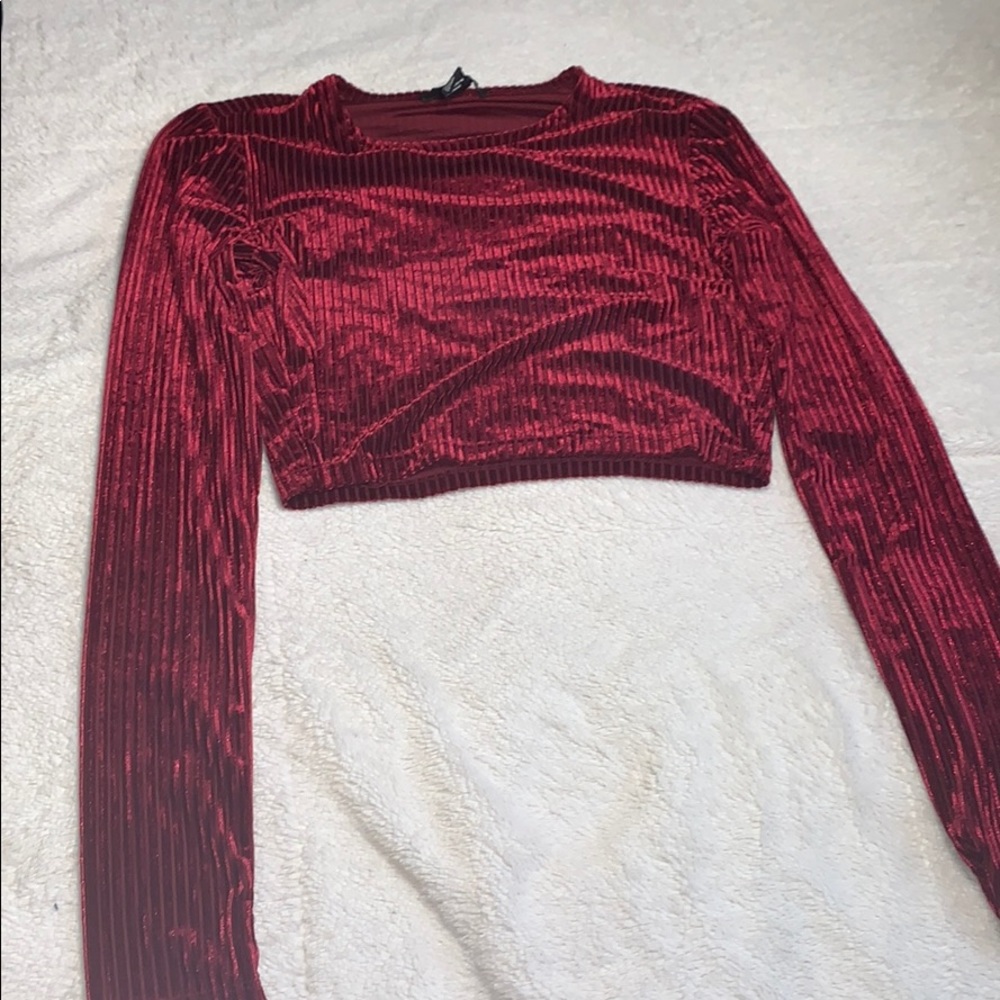 Velvet long sleeve shirt